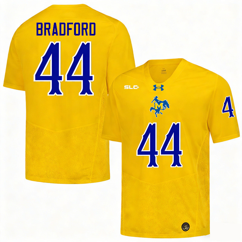 McNeese Cowboys #44 Phillip Bradford College Football Jerseys,Uniforms-Gold